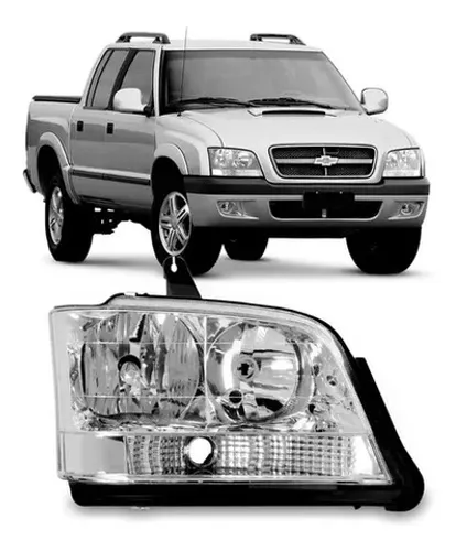 Farol Cromado Pisca Cristal S10 Blazer 2005 2006 a 2010 2011 