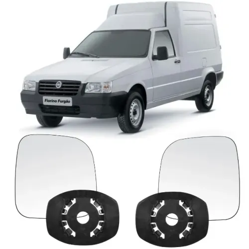 Lente Retrovisor Fiat Fiorino 2011 à 2013 - CS / - L Esquerdo - Lente C/ Placa - Metagal