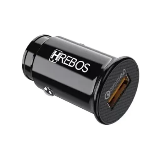 Carregador Veicular Hrebos HS-308 18W (1 USB) Quick Charger 4.0 - WZetta
