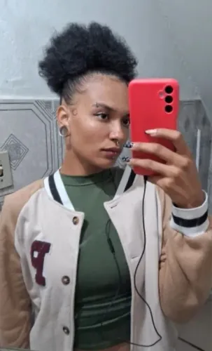 Aplique afro puff 