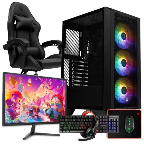 Pc Gamer Completo Roblox Gta V + Cadeira Gamer