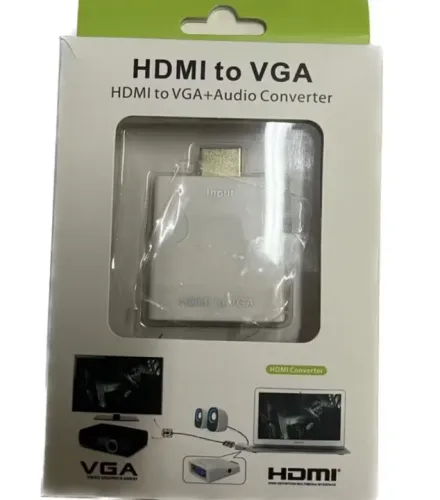 Conversor HDMI para VGA + Áudio