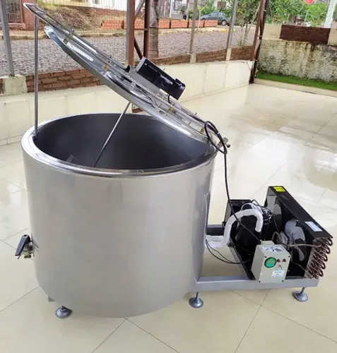 Tanque de Inox Resfriador de Leite 300 LCaldas Sucos Água 220v