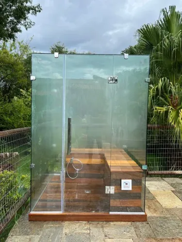 Sauna de vidro (Ecológica, Portátil ) " entregue e instalado.