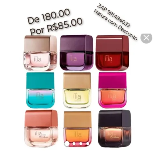 Natura perfume ília 85.00 promoção