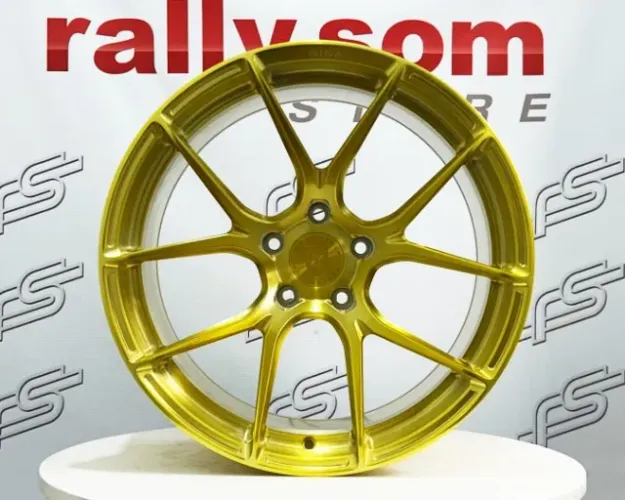 Jogo de Roda Gisa FFT6800 Forged Amarela 5x120- 19x9,5 e 19X11 Offset 25 e 38