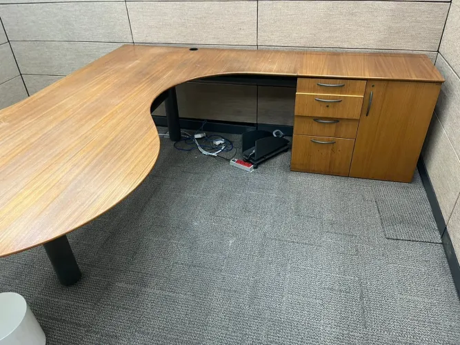 Mesa L Com Armário