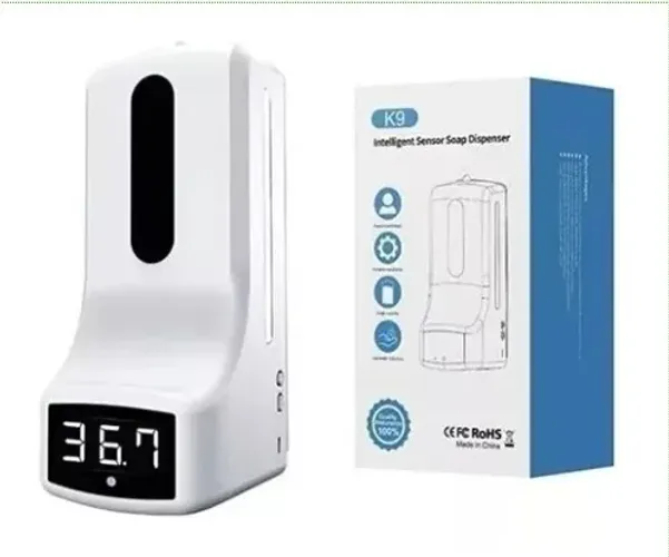Dispenser De Sabão Liquido Com Sensor Termômetro Cor Branco k9 - Loja Natan Informática