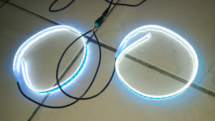 LED DRL sequencial para farol, 60cm, 12v