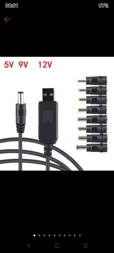 Adaptador de energia USB 5V 9V 12V