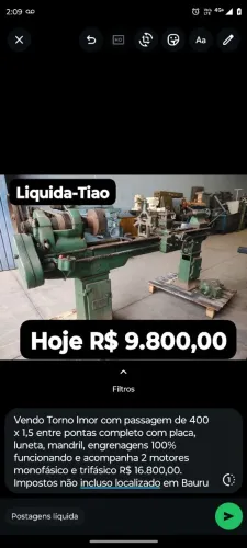 Torno Imor de correia 