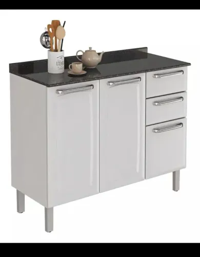 Armário de Cozinha 2 Portas Branco