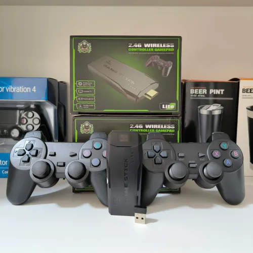 Vídeo game stick com milhares de jogos 2 controles