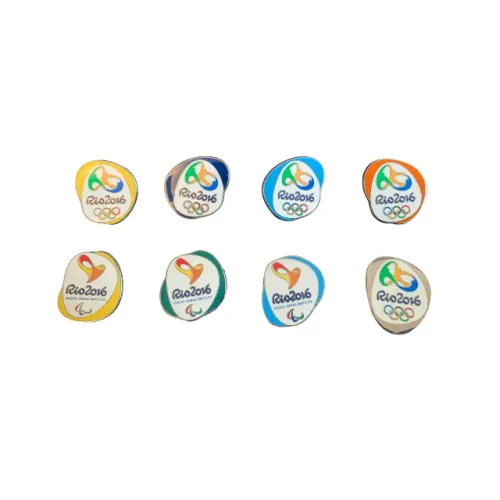 Pins coloridos logo Rio 2016
