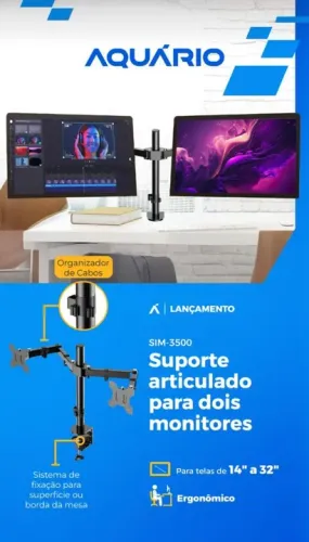 Suporte Duplo para monitor articulado 