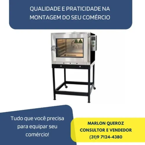 Forno 5 Esteiras Turbo Venâncio a Gás 127/220v