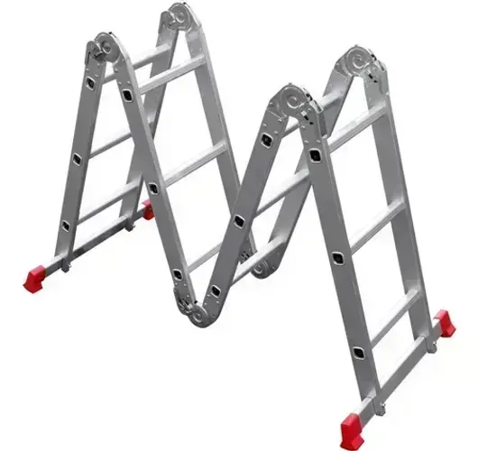 Promoção Escada Articulada Multifuncional 4x3 Em Alumínio 12 Degraus Worker