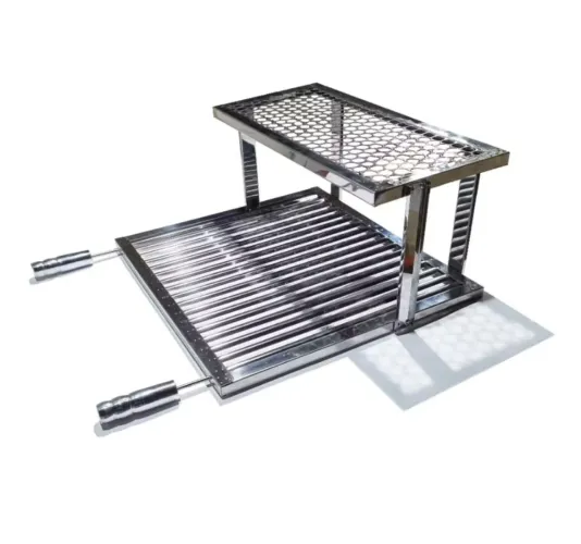 Grelha uruguaia de Aço Inox - 2 níveis
