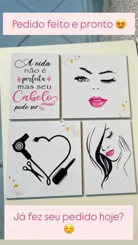 Quadros salão estúdio beleza 