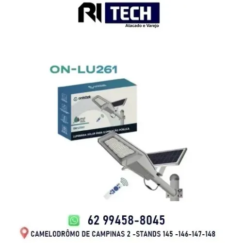 Luminária Externa Solar 400W Controle Remoto Sem Fio IP67