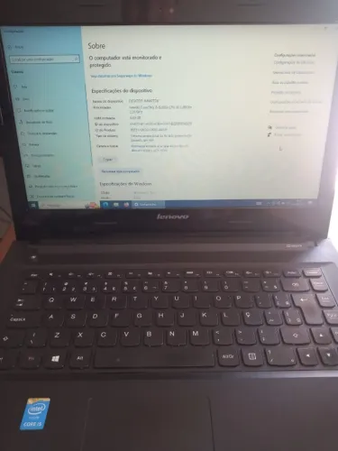 Notebook Lenovo Intel Core I-5 2,20ghz, 8gb de mem, SSD 512gb, tela 14"