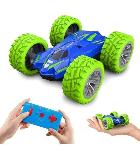 Carrinho Controle Remoto Bateria Recarregavel Dia Criança Cor Azul