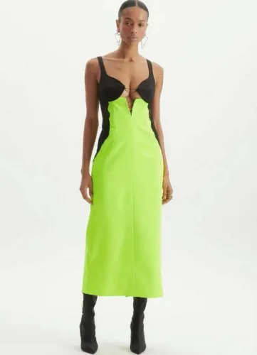 Vestido Super Midi com Fenda 02526- LANÇA PERFUME