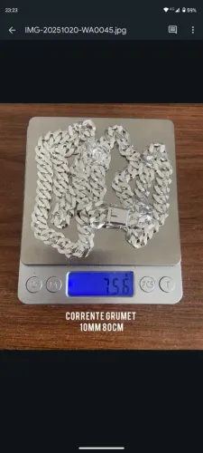 CORRENTE DE PRATA FECHO GAVETA 1100$