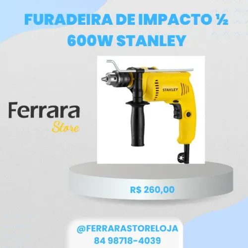 Furadeira De Impacto 1/2 600 Watts 220v Sdh600-b2 Stanley