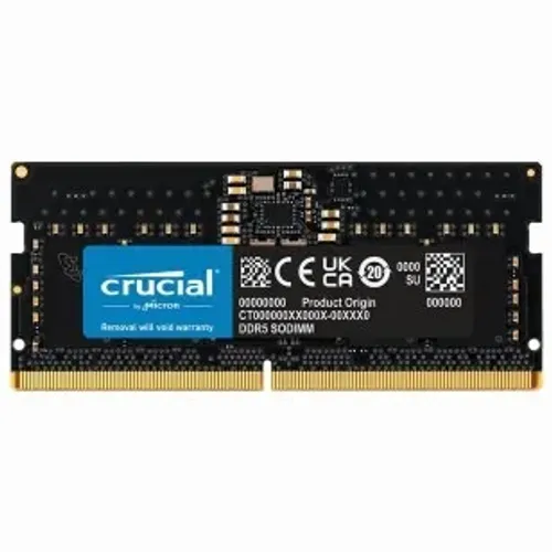 MEMORIA P/ NOTEBOOK SODIMM CRUCIAL 8GB 5600MHZ DDR5 CL46 1.1V PC5-44800 262PIN CT8G56C46S5