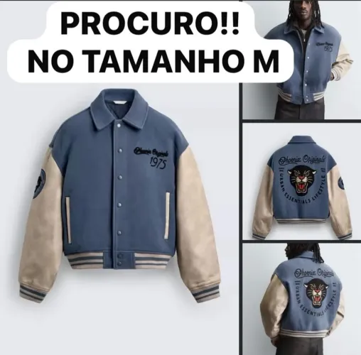 Jaqueta bomber masculina Zara