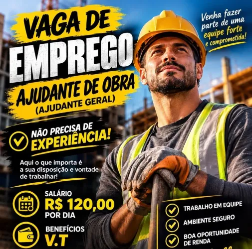 Vaga ajudante geral