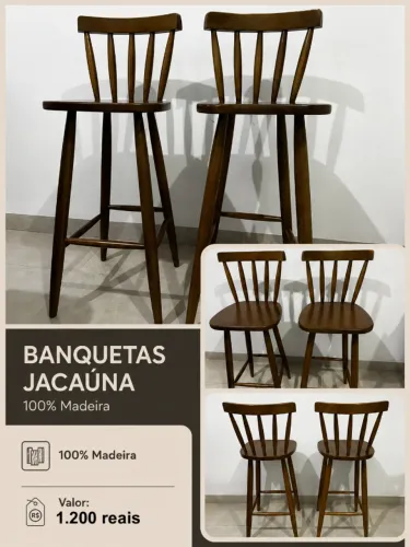 Banquetas 100% madeira
