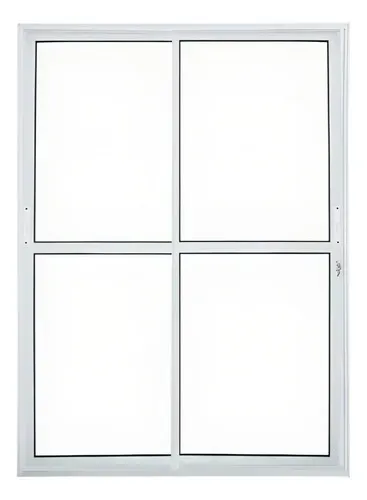PORTA DE CORRER 2 FOLHAS MÓVEIS ALUMÍNIO BRANCO.