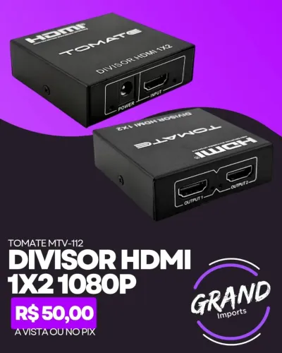 Divisor HDMI 1x2 e 2x11080p