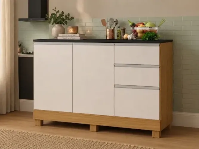 Armário de cozinha balcão com tampo