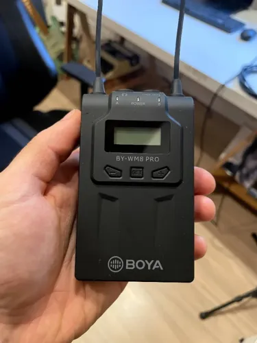 Microfone Lapela Sem Fio Duplo Boya BY-WM8 PRO K2 usado só uma vez