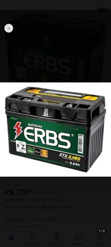 Bateria Erbs para todas as motos com preços distribuidora