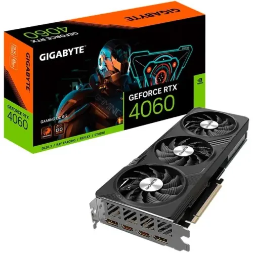 (Renz Informática) Placa de vídeo GeForce RTX 4060 8GB Gigabyte GDDR6 - Usada na caixa