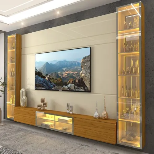 Painel Rack Home Luminare Reflecta Com Torre - Forte