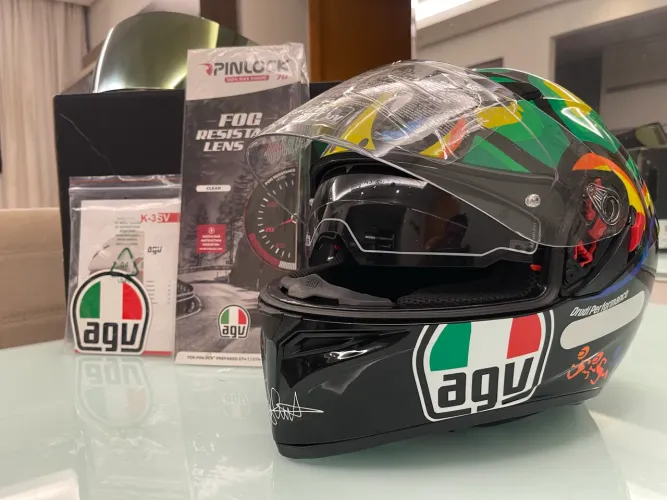 Capacete AGV K3 SV Tartaruga 60 Tamanho 60 GG Original - Completo Com Pinlock