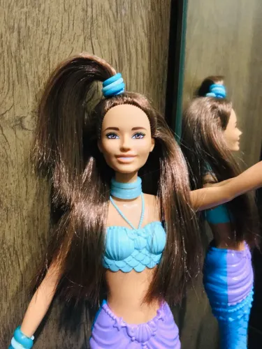 Barbie Sereia Morena Mattel