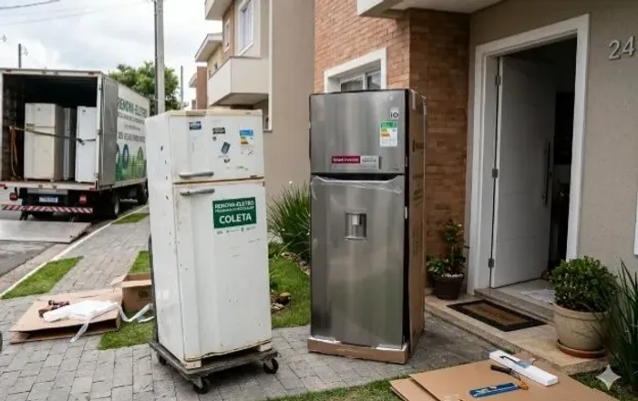 Descarte GRÁTIS de geladeira ESTRAGADA