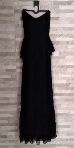 Vestido preto Renda forrado tomara que caia modela no corpo veste 36 ao 40(Novo)