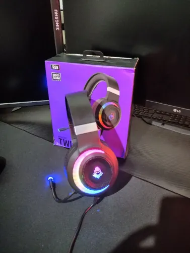 Headset gamer mancer Twilight novo preto
