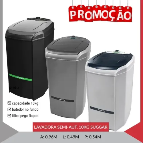 Lavadora Semi-Automática 10kg tanquinho