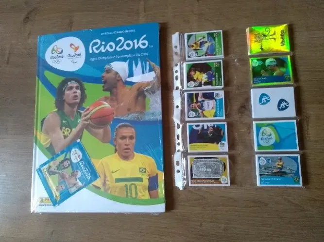 Álbum de Figurinhas Olimpíadas Rio 2016 (Capa Dura) Completo P/ Colar.