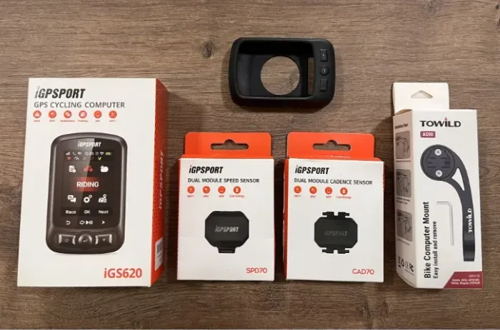 Kit Ciclismo GPS IGPSport IGS620 + Susporte + Sensor Cadencia + Sensor Velocidade