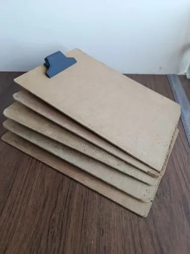Lote com 5 Pranchetas de Madeira MDF Tamanho Ofício