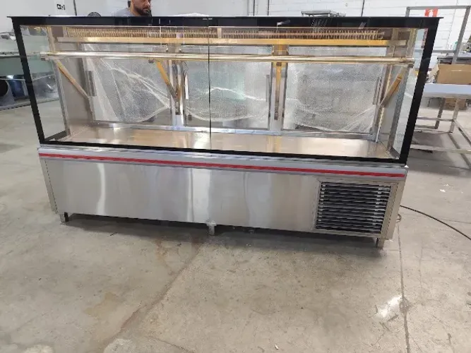 Vitrine Expositora Ambiente 1200mm Inox Comercial
